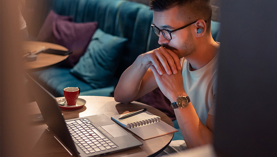 guy on computer