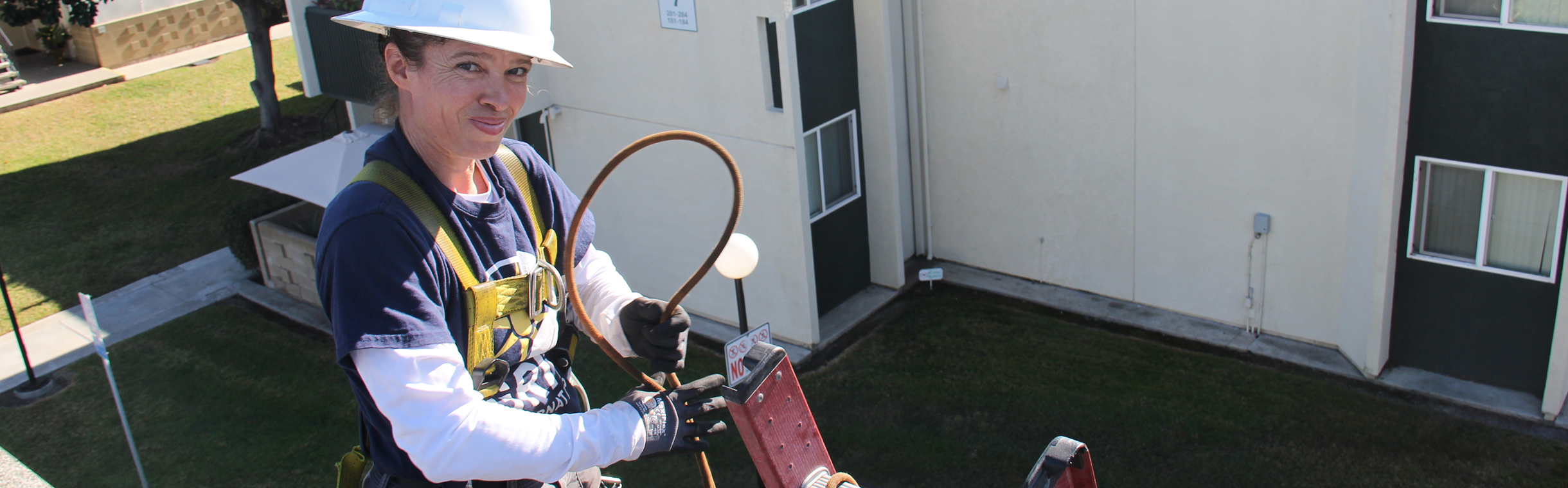 solar installer on rooftop