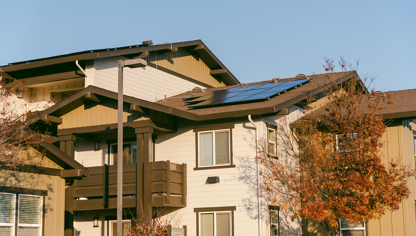 solar on top of multi-family house unit