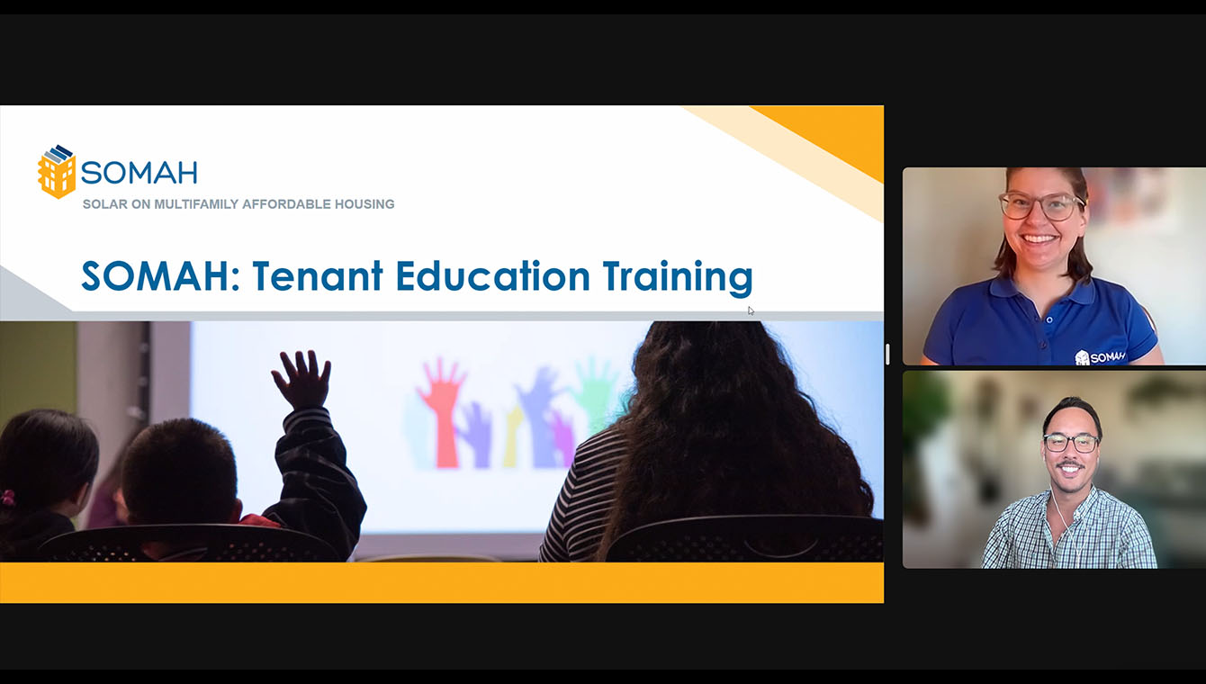 screenshot of a tenant education webinar
