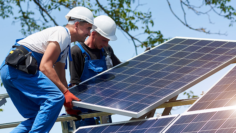 two solar panel installers